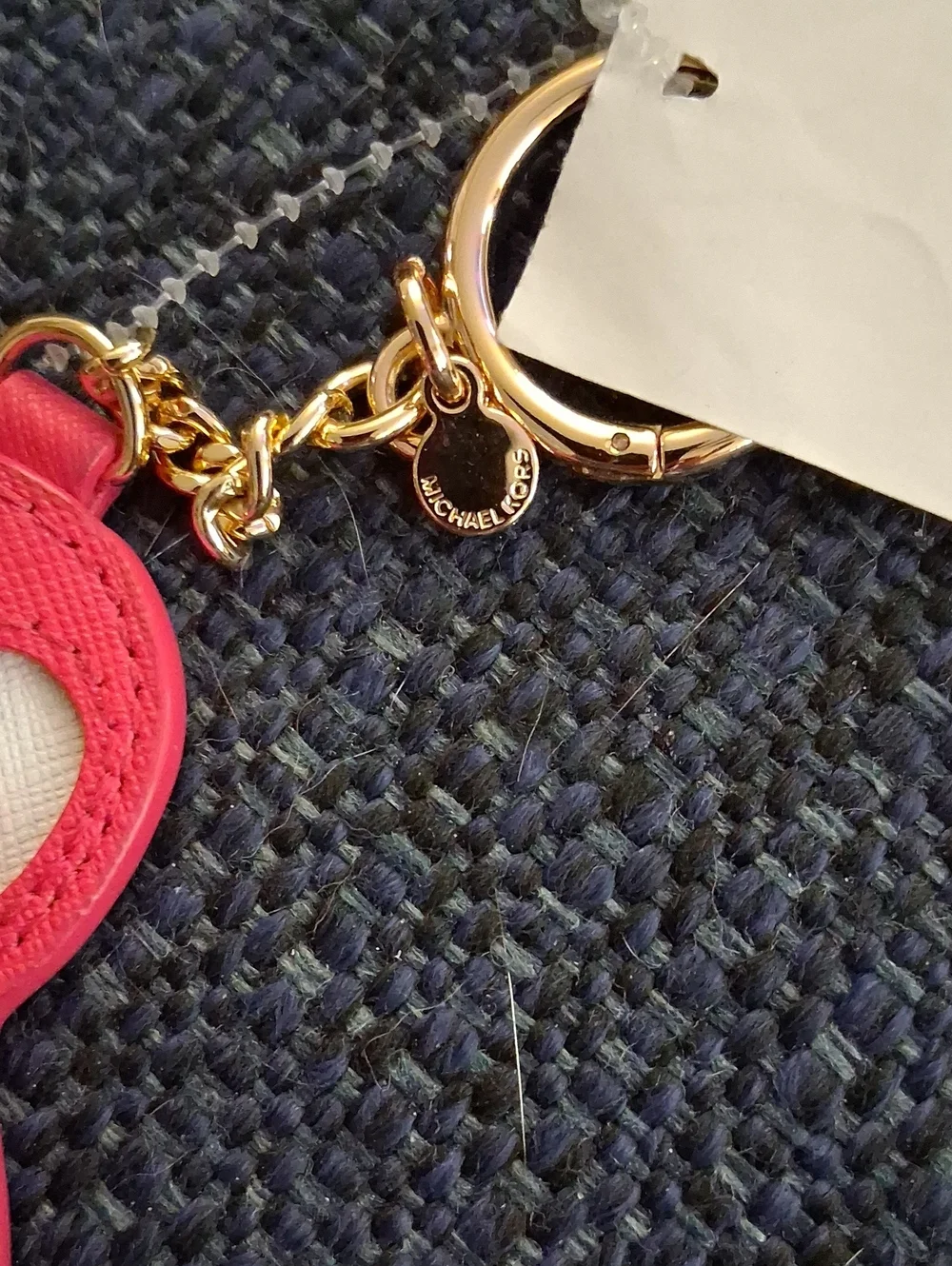 Michael Kors Red And Pink Parrot Key Fob  Bag Charm